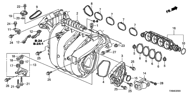 2015 Acura ILX  Stiffener, Intake Manifold Diagram for 17113RNAA00