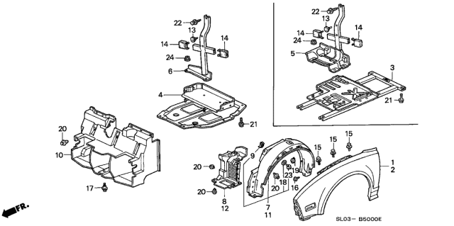 1996 Acura NSX Cushion, Space Saver Tire Diagram for 74174SL0000