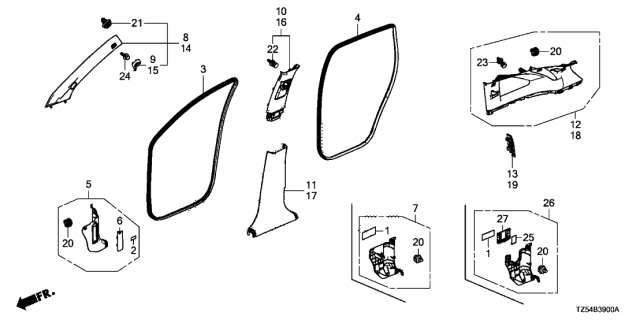 2020 Acura MDX Bolt-Washer (5X16) Diagram for 934040501608