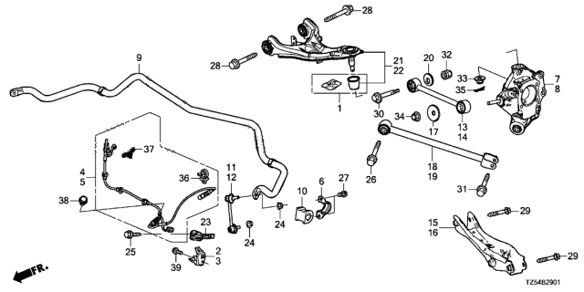2019 Acura MDX  Bolt, Flange (12X84) Diagram for 90118TZ5A10