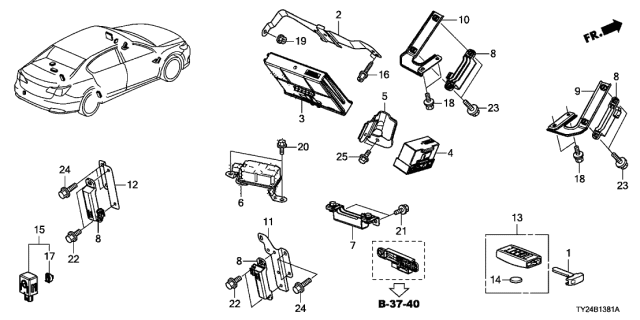 2020 Acura RLX  Battery (Cr2032) Diagram for 72148SLJ000