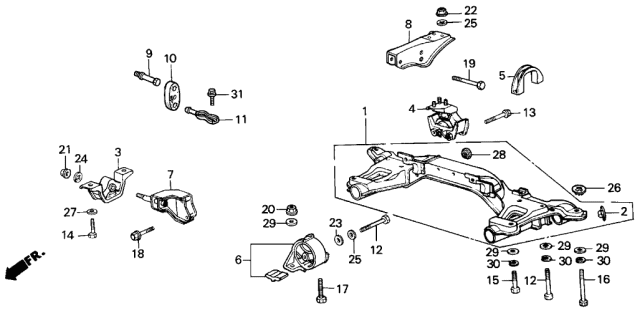 1988 Acura Integra  Nut, Flange (8MM) Diagram for 90351SB2003