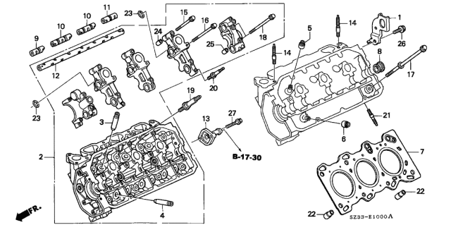 2002 Acura RL  Hanger, Driver Side Engine Diagram for 11911P5AA00