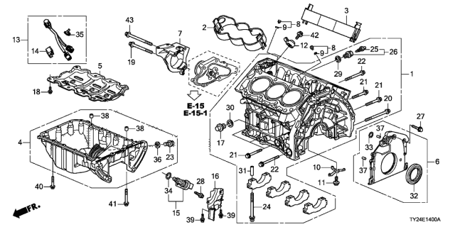 2019 Acura RLX  Cover, Crank Sensor Diagram for 37503RGWA00