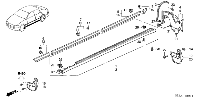 2004 Acura RL Nut, Suspension (5MM) Diagram for 90345S04000