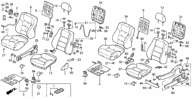 1993 Acura Legend  Cover, Right Rear Foot (Outer) (Graphite Black) Diagram for 81195SP1000ZA