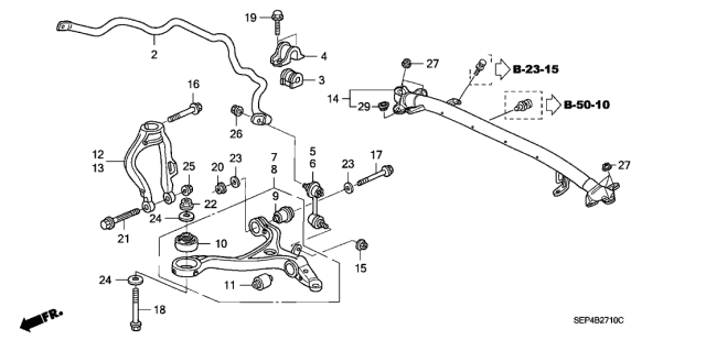 2004 Acura TL  Bolt, Flange (10X35) Diagram for 90120SEPA01