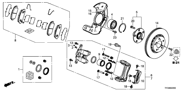 2017 Acura RLX  Retainer Diagram for 45237TX4A03