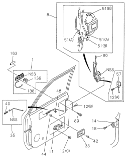 1999 Acura SLX  Handle, Right Front Door (Outer) (Lt Silver Metallic) Diagram for 8978172720