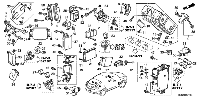2011 Acura ZDX Bolt-Washer (6X32) Diagram for 934050603208
