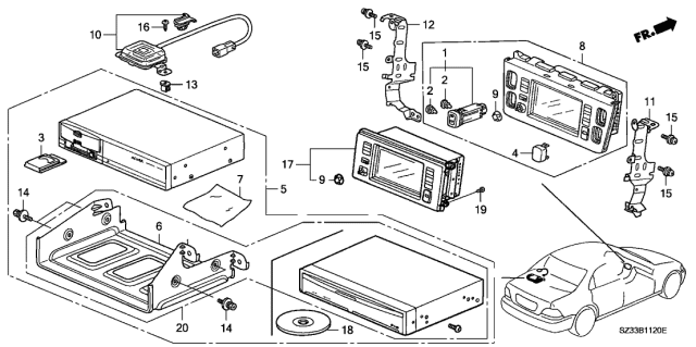 1997 Acura RL  Switch Assembly, Front Foglight (Chamois Gray No. 3) (Navigation) Diagram for 35180SZ3Z11ZA