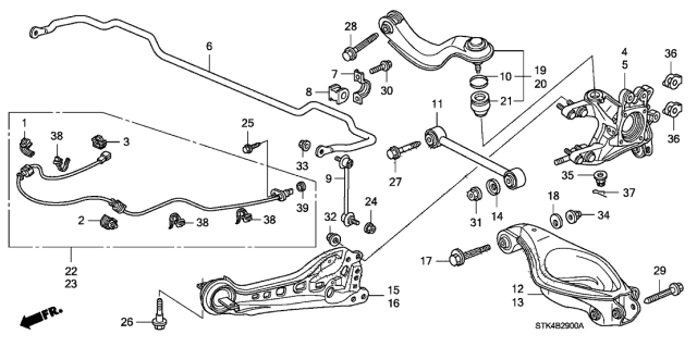 2010 Acura RDX  Clamp, Wire (Black) Diagram for 42522SLJ003