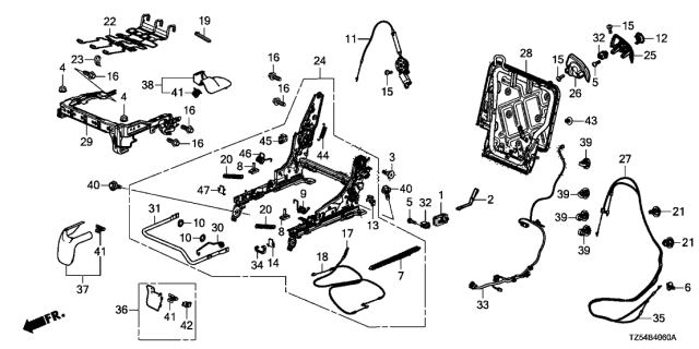 2020 Acura MDX Device, Driver Side Middle Seat Diagram for 81710TZ5A81