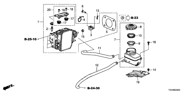 2021 Acura TLX  Pin, Pedal Diagram for 46512S3Y000