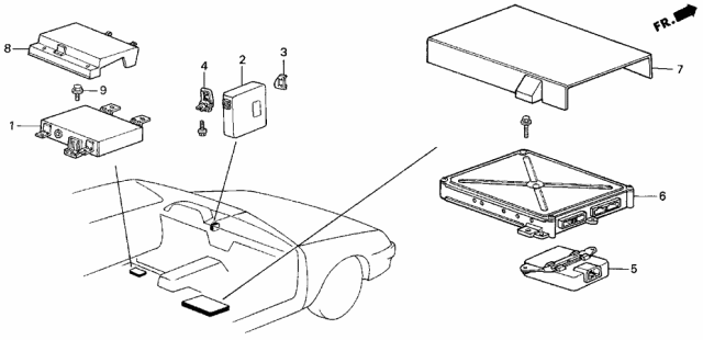 1989 Acura Legend  Control Unit, At Diagram for 28100PL5A12