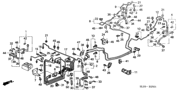 2000 Acura NSX  Bracket, Proportioning Valve Diagram for 46215SL0000