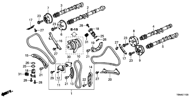 2020 Acura NSX  Stopper (Tool) Diagram for 14511PNA003