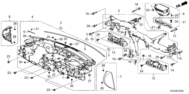 2021 Acura TLX  BOLT, FLANGE (8X19) Diagram for 90134T5AJ01