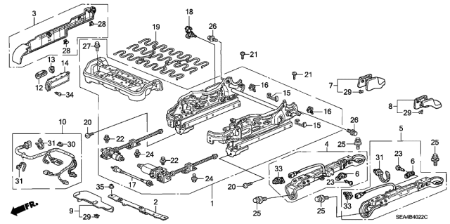 2006 Acura TSX  Bolt-Washer (10X18) Diagram for 90142S70003
