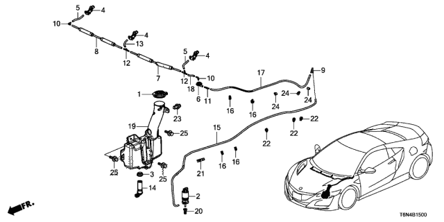 2018 Acura NSX Tank, Washer (2.5L) Diagram for 76841T6NA01