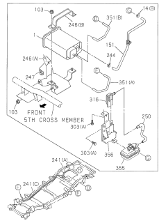1998 Acura SLX Hose, Rubber (Fuel) Diagram for 8971632381
