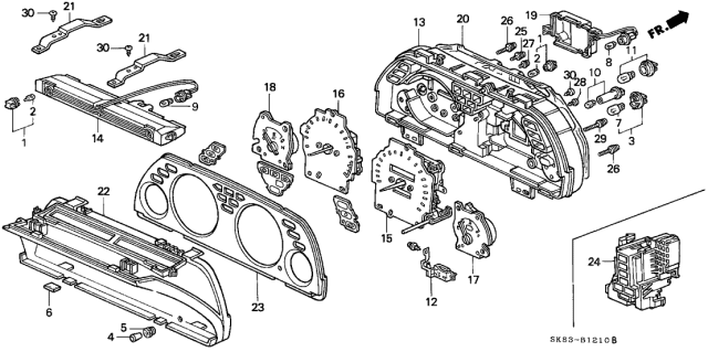 1991 Acura Integra  Screw-Washer (3X20) Diagram for 90136SK7003