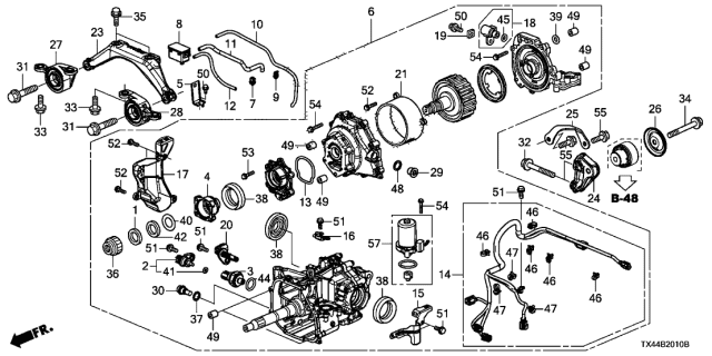 2017 Acura RDX  Flange, Companion Diagram for 40441R7L010
