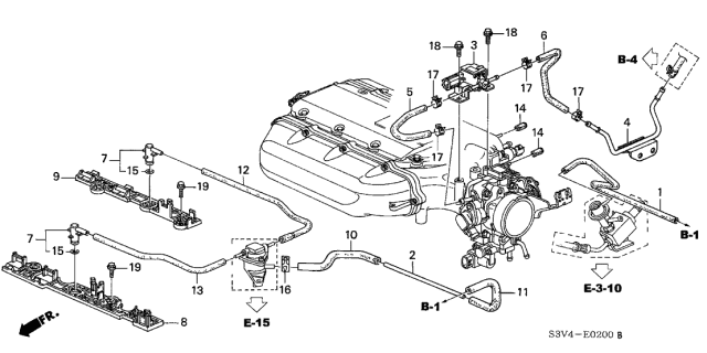 2002 Acura MDX  Tube, Pressure Regulator Diagram for 17114PGKA00
