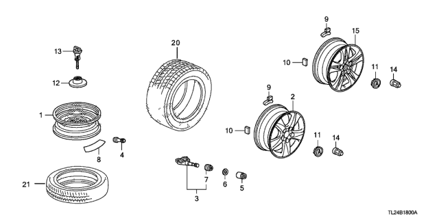 2010 Acura TSX Disk, Wheel (16X4T) (Cmc/Cla) Diagram for 42700TA5A51