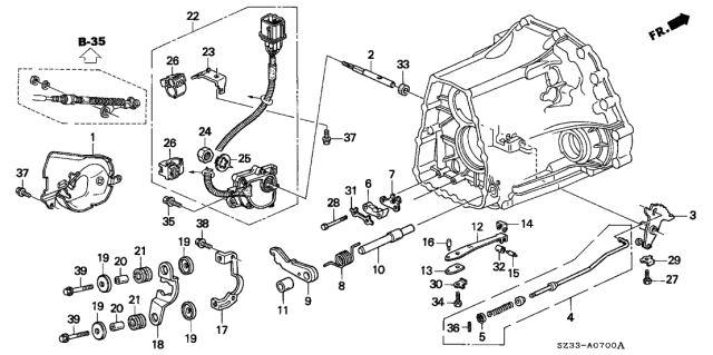 2003 Acura RL Holder, Corrugated (10MM) (Dark Blue) Diagram for 32115P64003