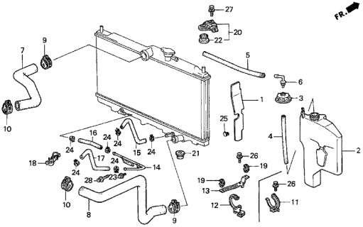 1997 Acura CL  Clamp, Tube (4.5) (Natural) Diagram for 36615PJ5003