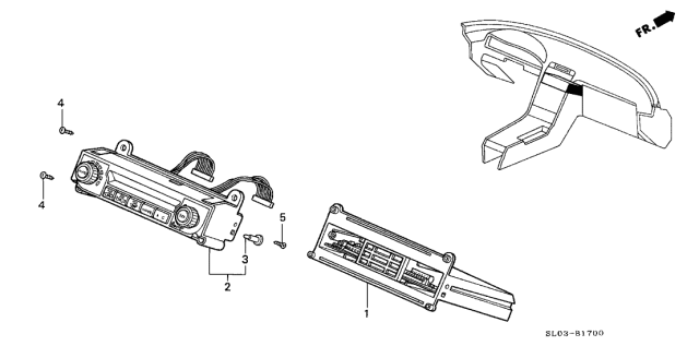 1993 Acura NSX  Computer Assembly, Automatic Air Conditioner Diagram for 79610SL0A02