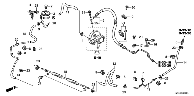 2012 Acura ZDX  Hose A, Oil Tank Diagram for 53733SZNA01
