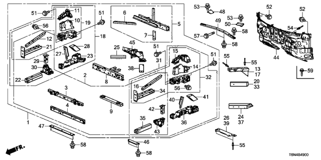 2019 Acura NSX  Rivet, Pop (6.4MM) Diagram for 90123T6NA00