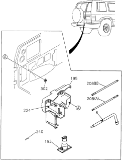 1997 Acura SLX  Wrench, Wheel Diagram for 8943679410