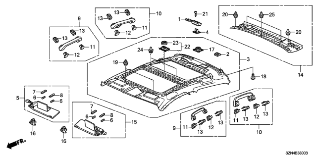 2010 Acura ZDX Lens B Diagram for 83233TA0A91
