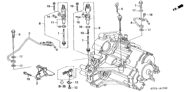 2000 Acura Integra Holder, Speed Sensor (Denso) Diagram for 78420S04951