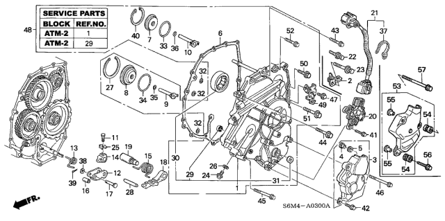 2002 Acura RSX  Bolt, Flange (6X50) Diagram for 957010605008