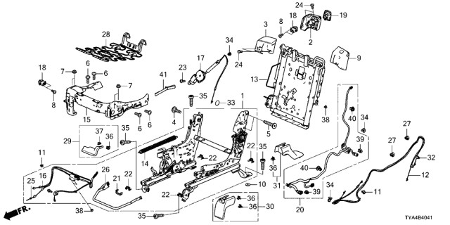 2022 Acura MDX  LOWER RAIL END CAP Diagram for 81372TYAA21