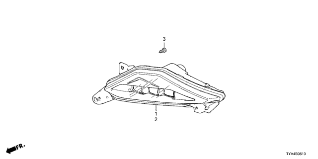 2022 Acura MDX  Foglight, Front Right Diagram for 33900TYAA01