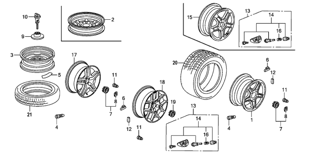 2006 Acura TL  Disk, Aluminum Wheel (17X8Jj) (TPMS) (Enkei) Diagram for 42700SEPA31