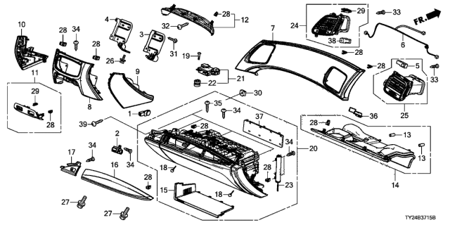 2014 Acura RLX  Light Assembly, Ambient Diagram for 34760TY2A11