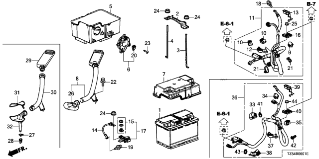 2018 Acura MDX  Battery (H6/Agm) Diagram for 31500TZ7AGM100M