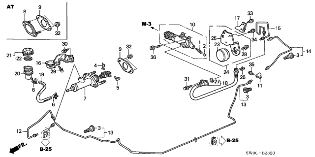 2003 Acura NSX  Pin, Lock (8MM) Diagram for 46911S70003