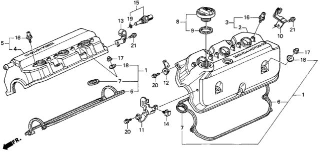 1996 Acura TL  Washer, Head Cover Diagram for 90441PT0000