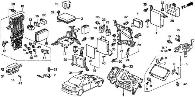 1996 Acura TL Relay Assembly, Main Diagram for 39400SV4003