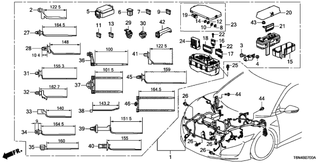 2020 Acura NSX  Band, Clamp (143.2MM) (Natural) Diagram for 91556PDFE01