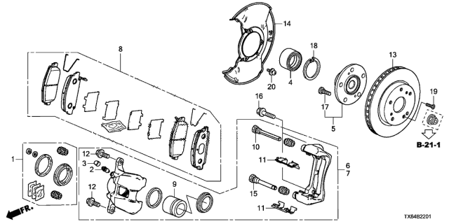 2016 Acura ILX  Disk, Front Brake Diagram for 45251T2FA82