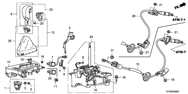 2010 Acura MDX  Clip, Cable Diagram for 54206SEAG81