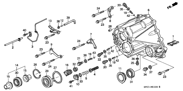 1994 Acura Legend Magnet, Transmission Diagram for 21120PG2003
